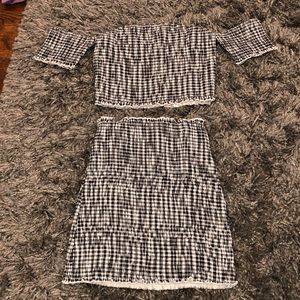 gingham 2 piece set
